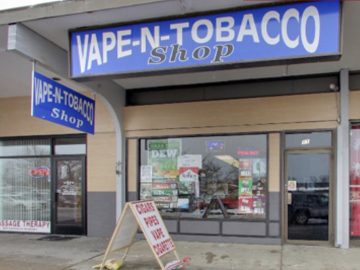 Vape & tobacco shop on route 18