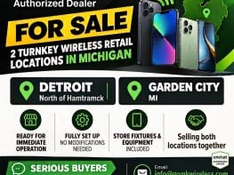 FOR SALE – 2 ESTABLISHED WIRELESS RETAIL LOCATIONS IN MICHIGAN