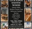 TURNKEY ESTABLISHED EXOTIC WOOD & CUSTOM FURNITURE BUSINESS — NORTH GA — $139,000 / High ROI